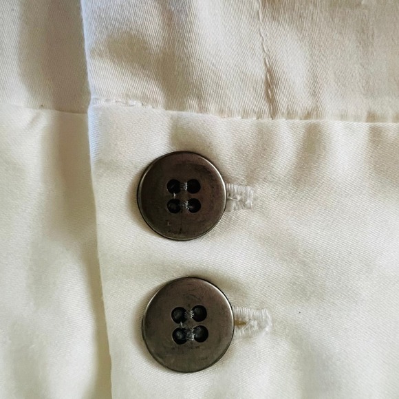 Chico’s High Rise Crop Pants Off White Cuffed Cotton Size 2.5 (18/20) - Picture 5 of 9